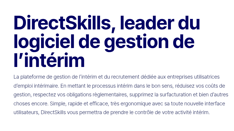 Interim management software  (Galadrim project)