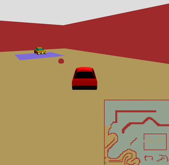 Real time shooter with 3D cars